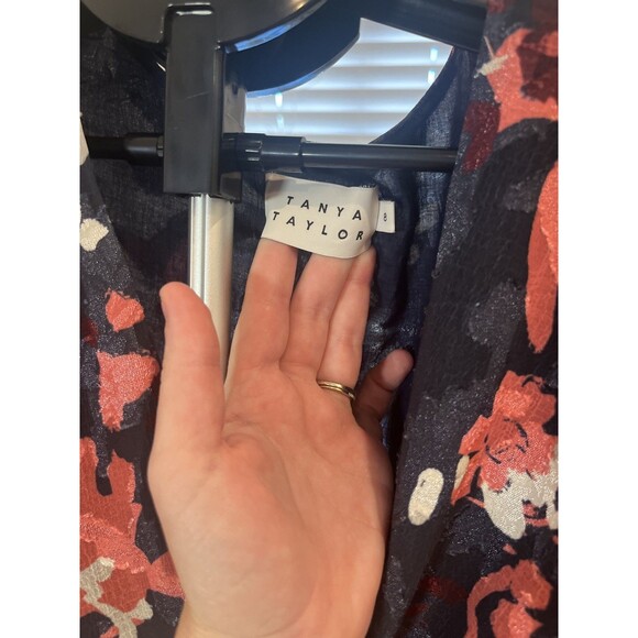 Tanya Taylor Women's Blue Blaire Floral High Low Dress Size 8 - Picture 10 of 13